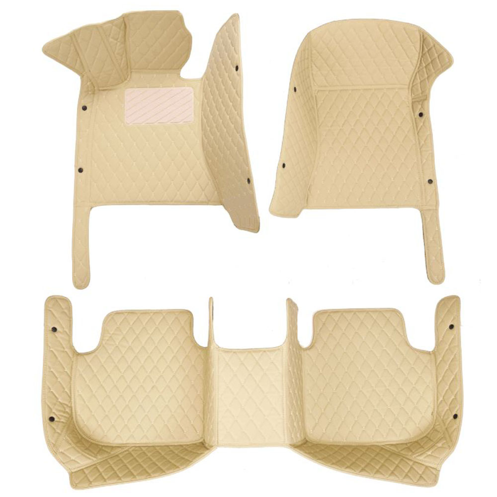 Beige Luxury Leather Diamond Car Mats for Infiniti M25